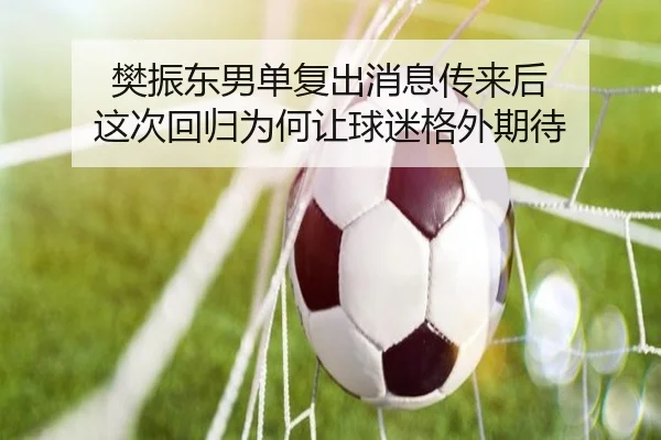 樊振东男单复出消息传来后 这次回归为何让球迷格外期待